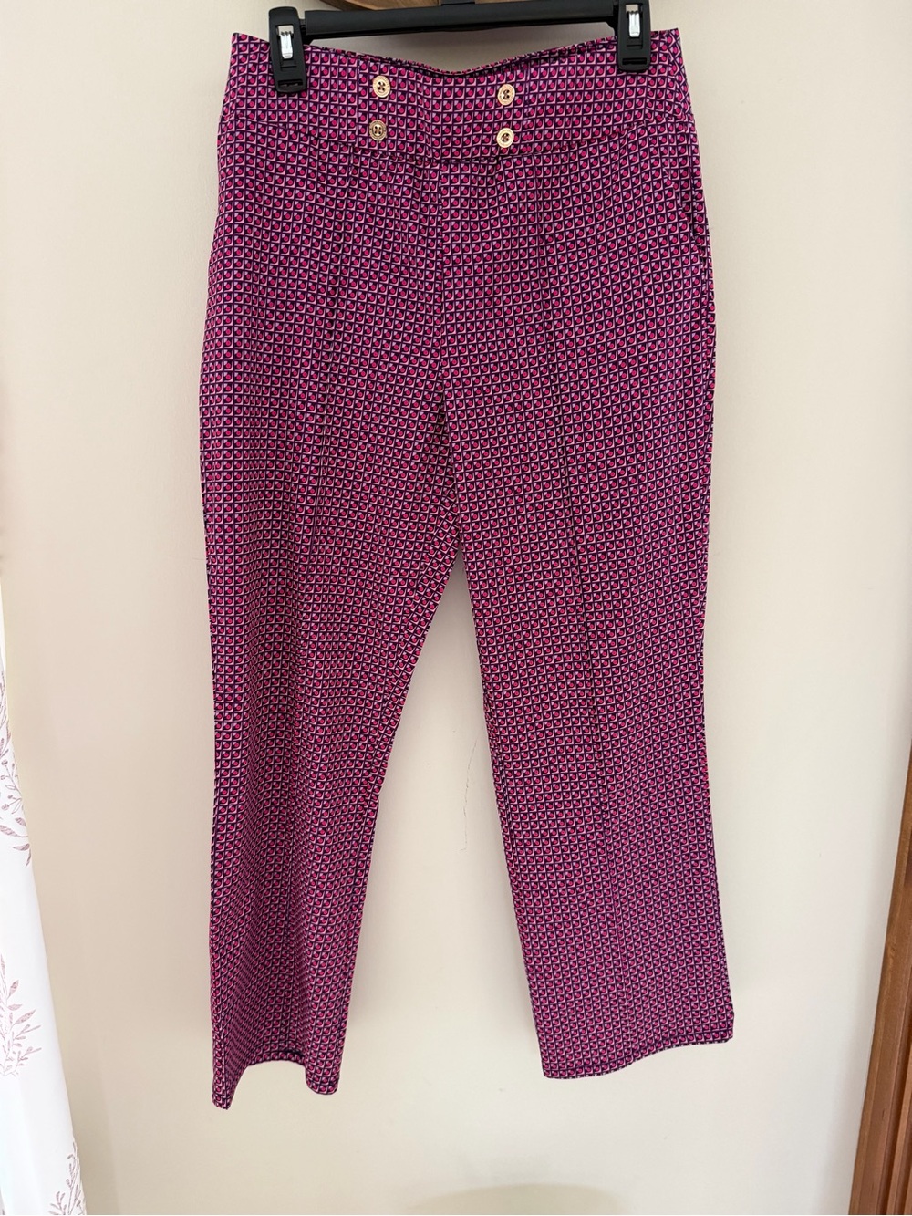 NWT Stella Parker Sport Golf Pants Women’s Small Pink Floral Dot Cropped Ankle